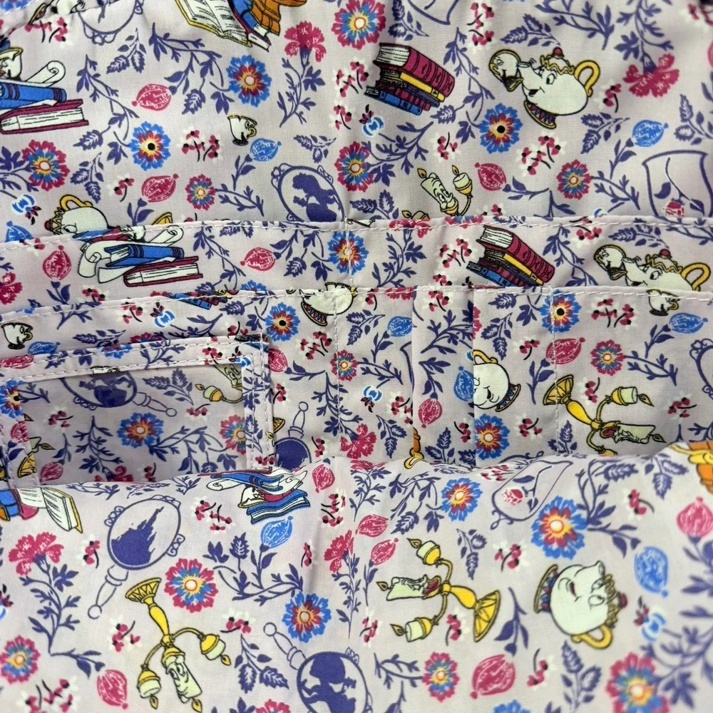 Vera Bradley Belle Floral Campus Backpack Beauty & Beast Disney Full Size Purple